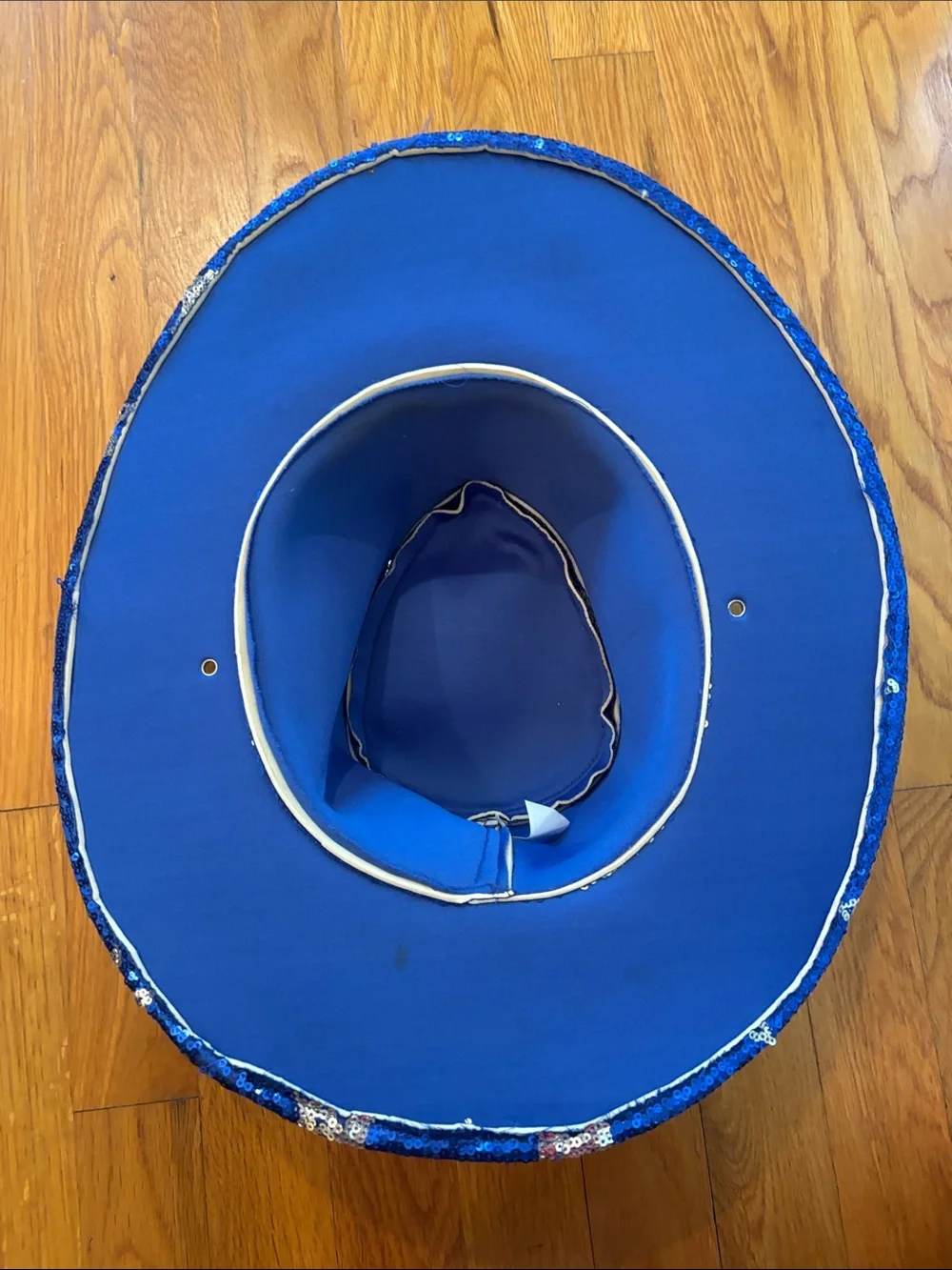 Women's Blue Sequin Star Cowboy Hat